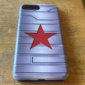 iPhone 7 Plus case. Grey with red star